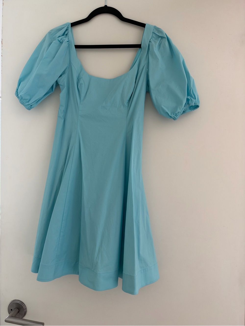 Staud Light Blue Laelia Short Sleeve Dress